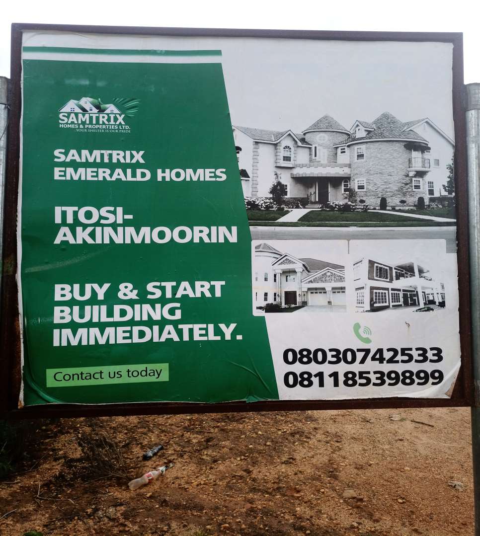 Samtrix Emerald Estate – Akinmoorin Iware Road, Oyo State